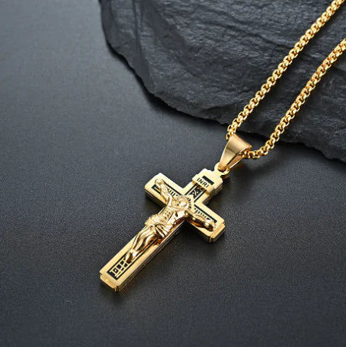 Jesus Crucifix Chain Necklace - Hip Hop Style Pendant