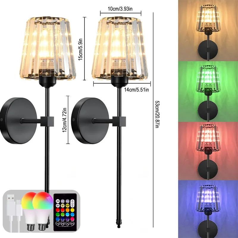 LED RGB Rechargeable Wall Lamp