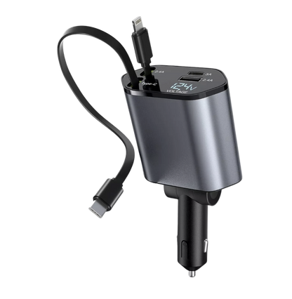 USB-C Retractable Car Charger