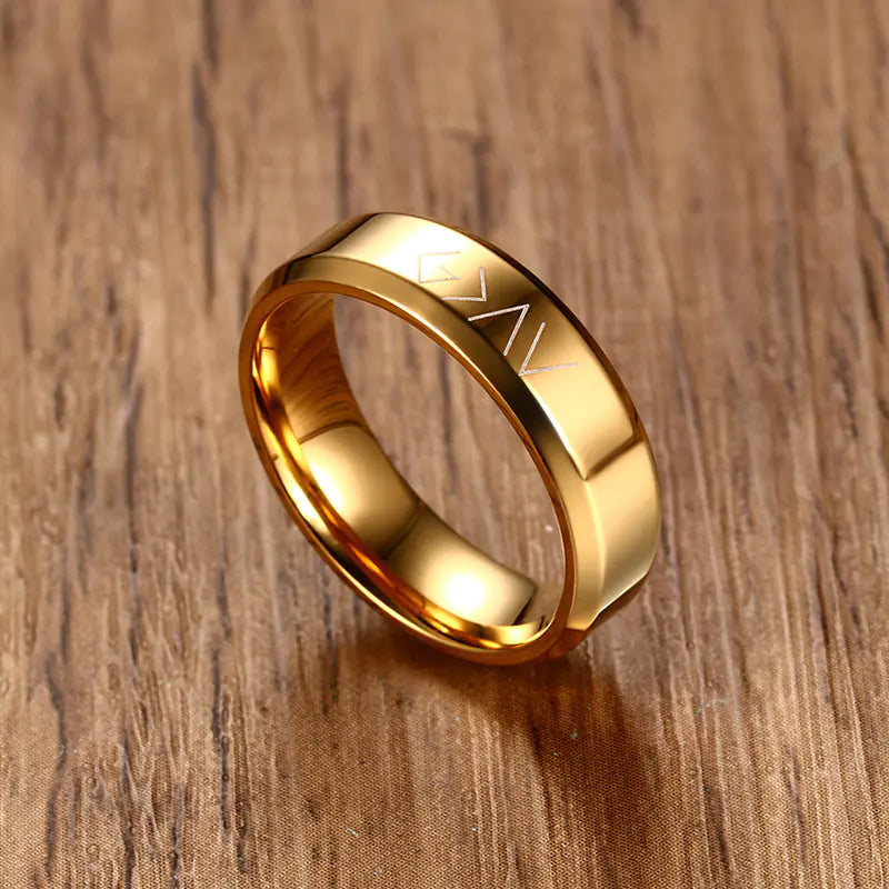 Stainless Steel Christian Scripture Ring