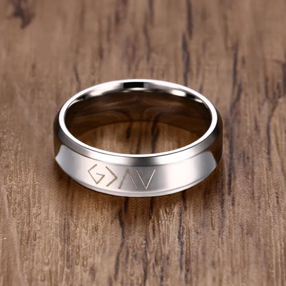 Stainless Steel Christian Scripture Ring